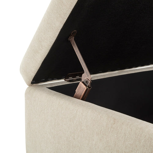 Mid-century modern square coffee table storage bench, assembled,