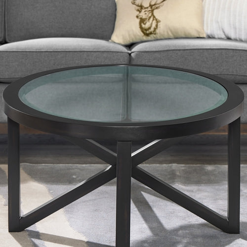Modern simple glass coffee table, tempered glass coffee table solid