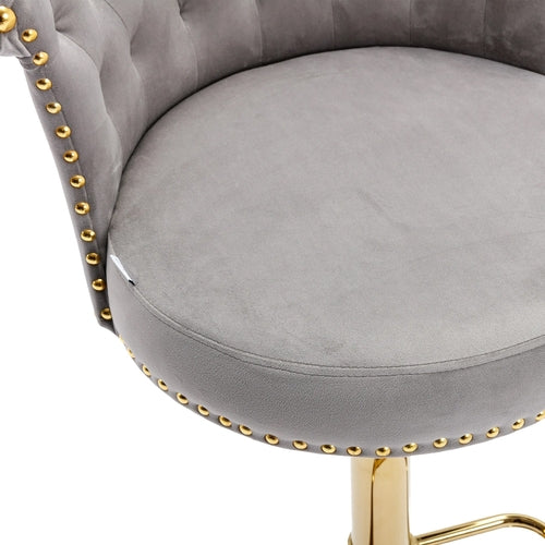 Swivel Bar Stools Set of 2 Adjustable Counter Height Chairs with