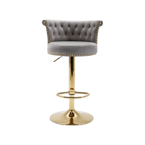 Swivel Bar Stools Set of 2 Adjustable Counter Height Chairs with