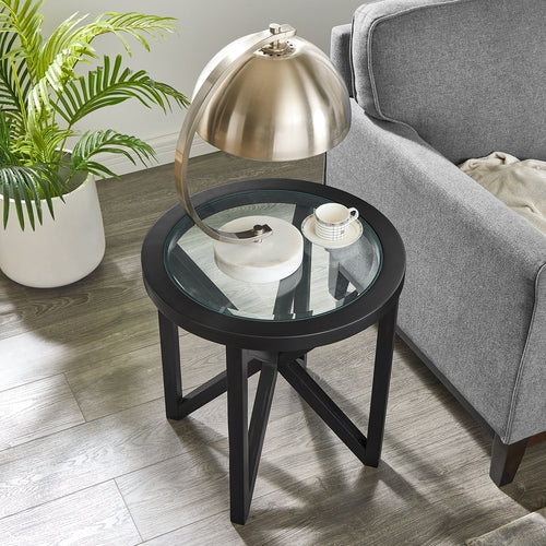 Modern simple glass coffee table, tempered glass coffee table solid