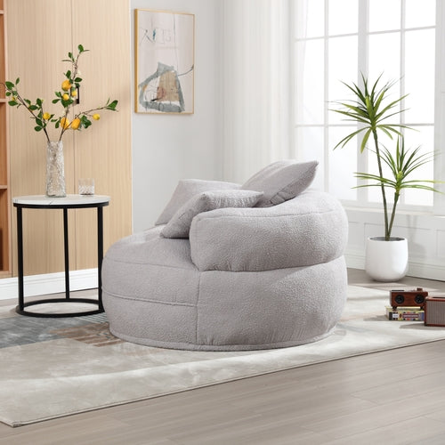 Chenille Sponge single sofa,No Assembly Required,Fluffy Modern Sleeper