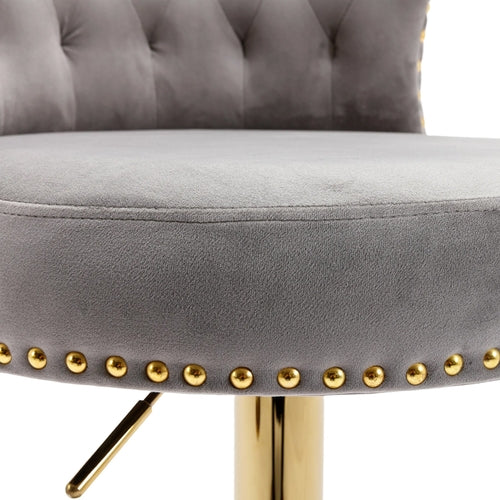 Swivel Bar Stools Set of 2 Adjustable Counter Height Chairs with