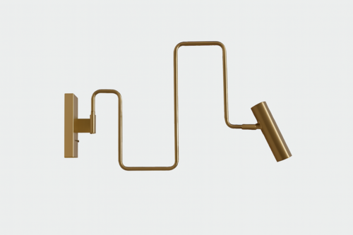 Brass Zigzag Sputnik Wall Sconce